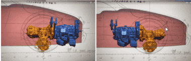 将SOLIDWORKS中的两个组件建模为实体几何的参考