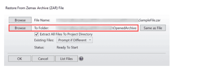如何共享 OpticStudio 文件