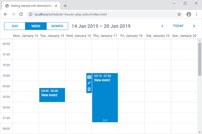 dhtmlxScheduler,JavaScript,日程安排,React JS