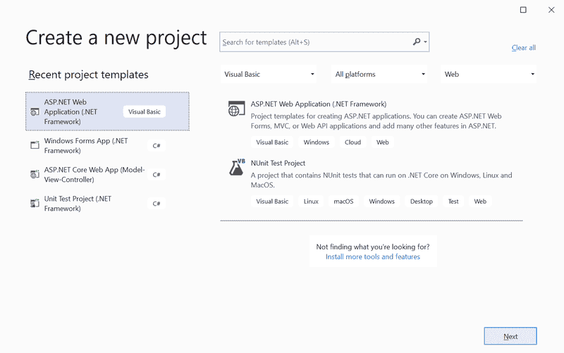  表开发工具FastReport.NET使用教程：如何在 Visual Basic 的 ASP .NET MVC 应用程序中创建 表