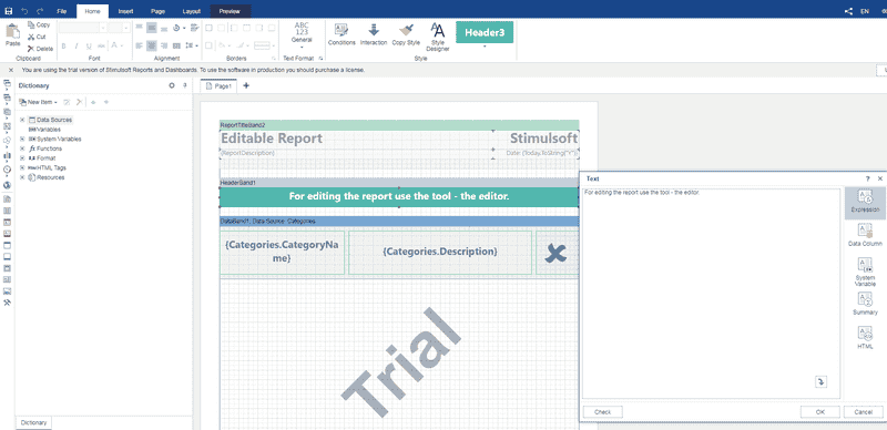 表开发工具Stimulsoft Report使用教程