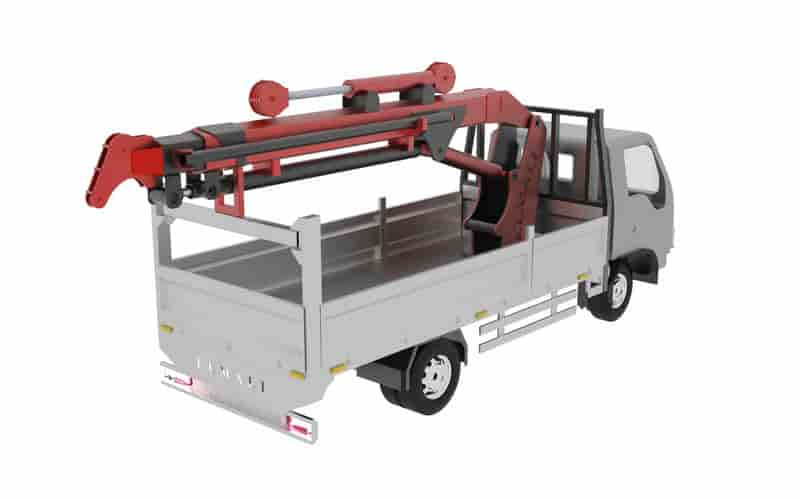 【SolidWorks免费模型下载】：卡车起重器  免费模型下载