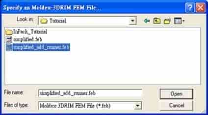 Moldex3D模流分析之如何将 Feb 档案 (InPack) 转换为 mfe 档案 (Mesh)