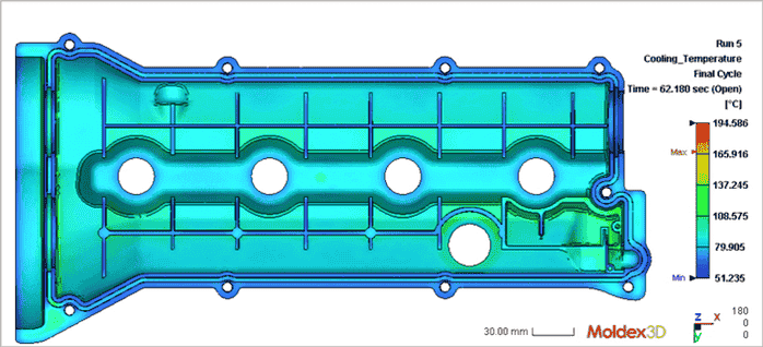 Moldex3D模流分析之模拟流体辅助射出成型的回冲制程
