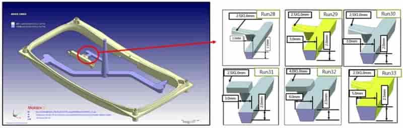 Moldex3D模流分析之抬头显示器反光板之蒸镀治具模具及成形效率优化