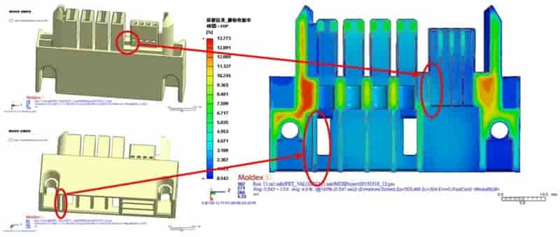 Moldex3D模流分析之敦吉科技利用Moldex3D改善连接器外观不良及提高尺寸精度
