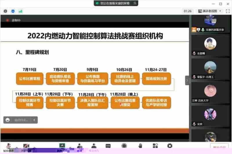 IDAJ助力2022内燃动力智能控制算法挑战赛线上答疑与讨论会成功举办