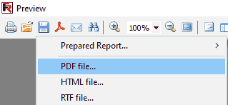 如何使用 表工具FastReport VCL 设计器中的 PDF/A？