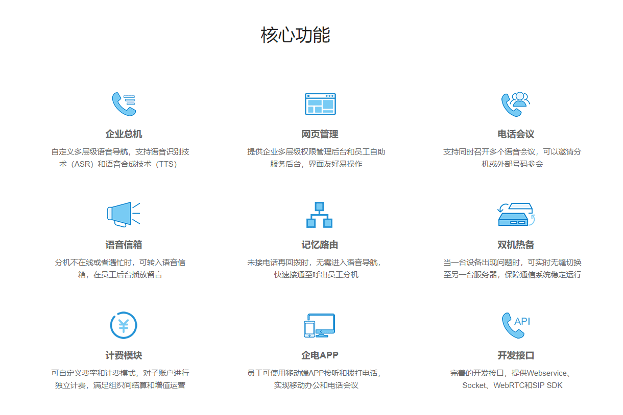 云翌通信的功能截图