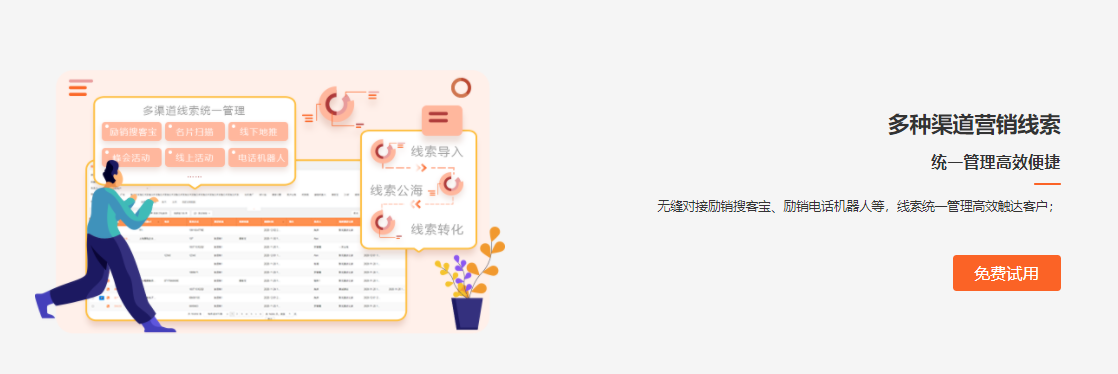 励销CRM的功能截图