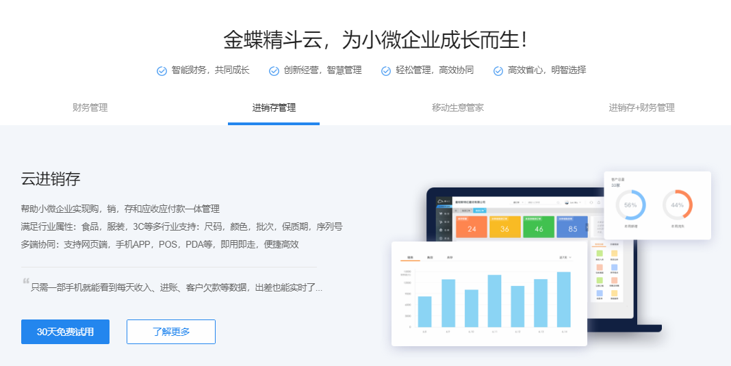 金蝶精斗云的功能截图