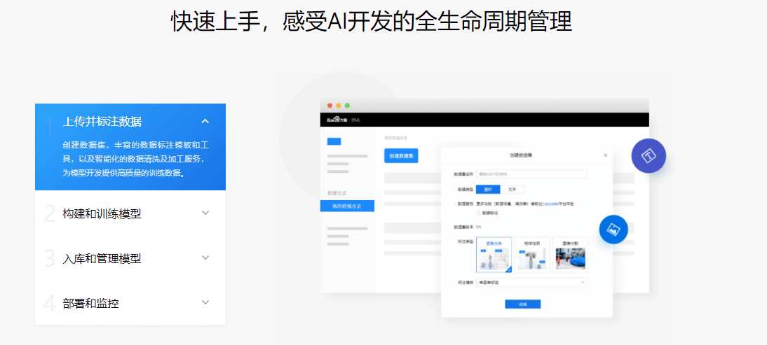 BML全功能AI开发平台的功能截图