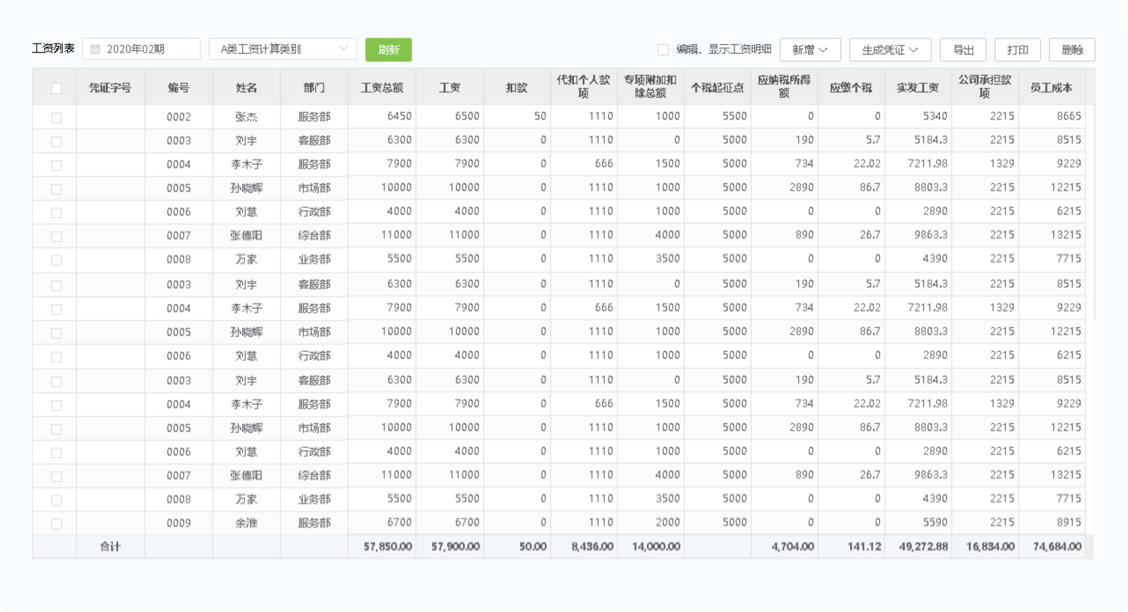 浪潮云会计・标准智享版