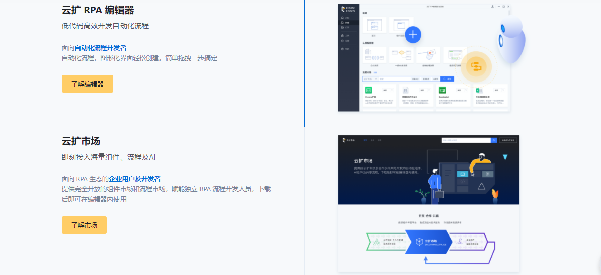 云扩科技的功能截图