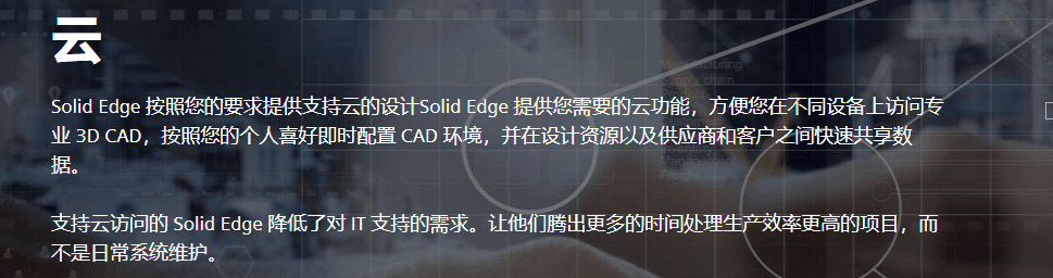 Solid Edge的功能截图