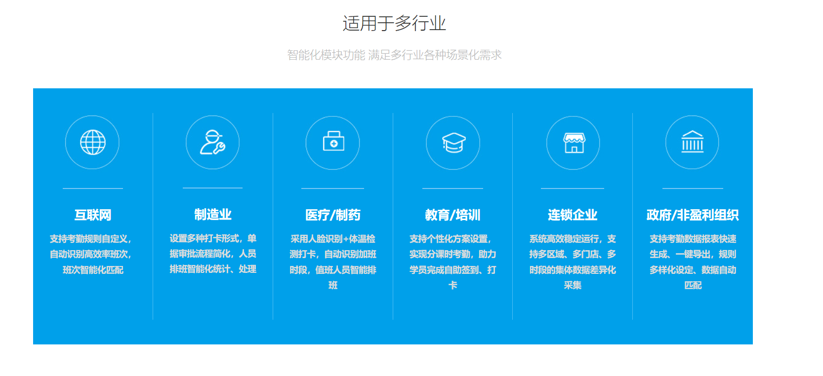 东宝考勤管理系统的功能截图