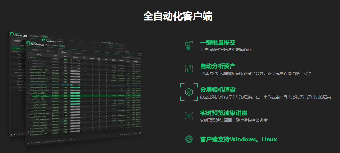 瑞云渲染的功能截图
