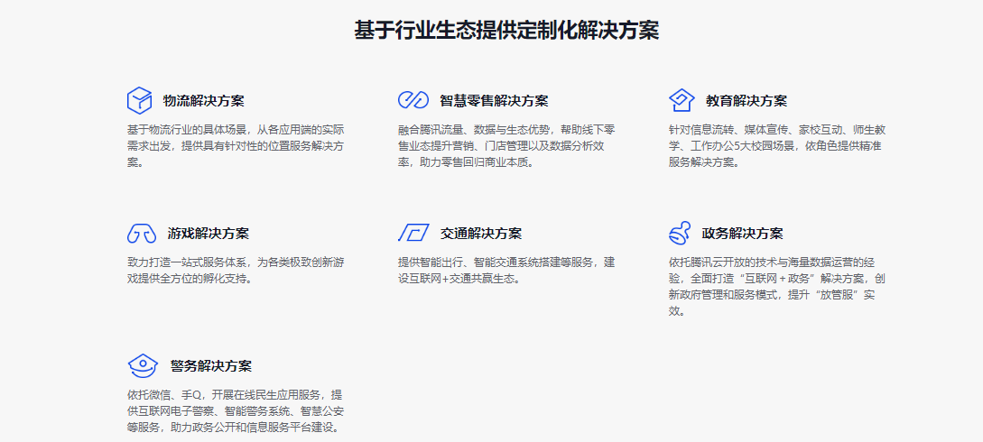 腾讯开放平台的功能截图