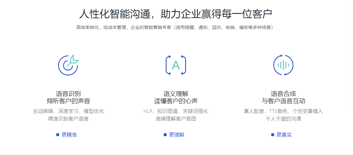 百应呼叫中心的功能截图