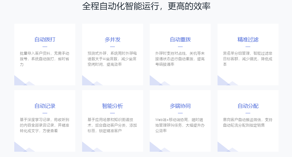 百应呼叫中心的功能截图