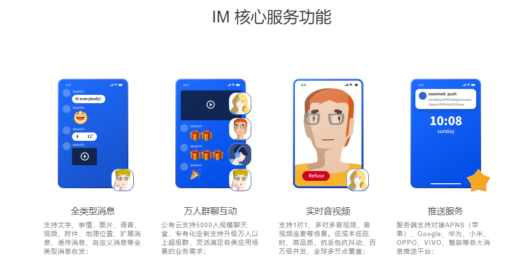 环信的功能截图