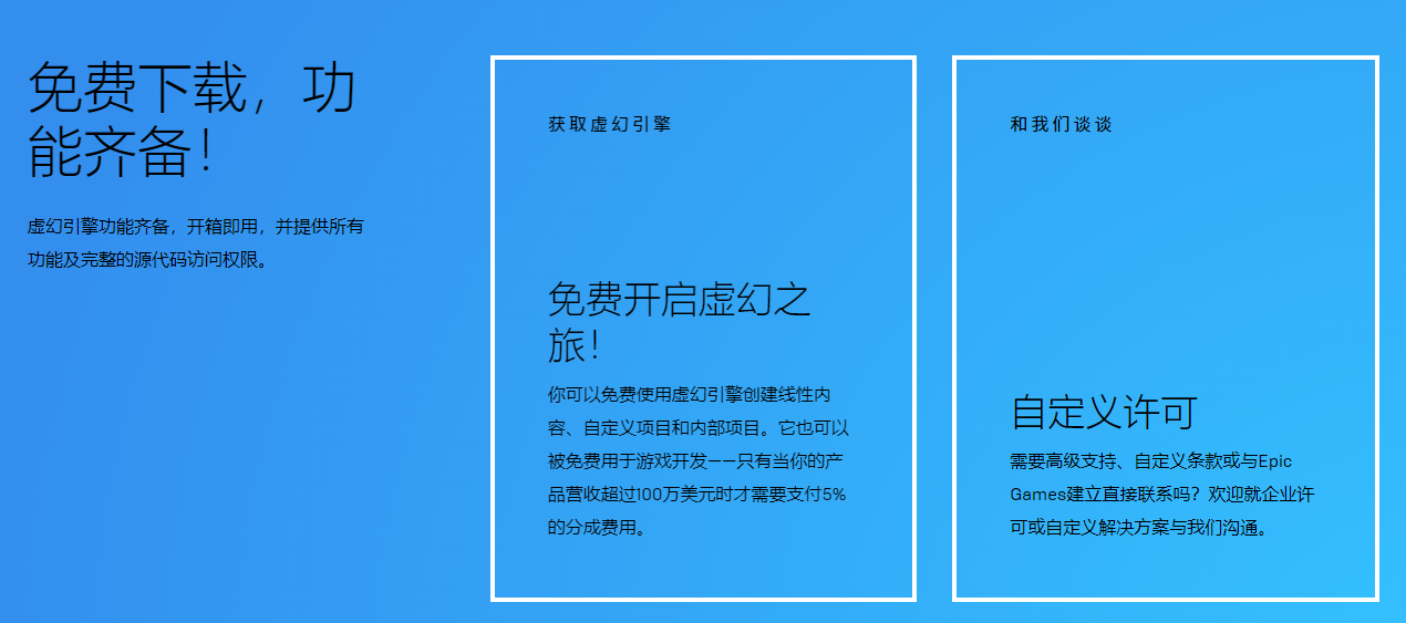 Unreal Engine的功能截图
