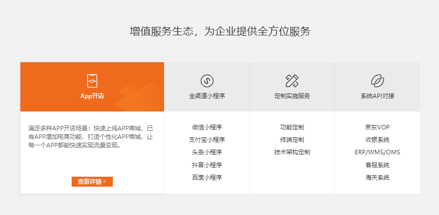 万米商云的功能截图
